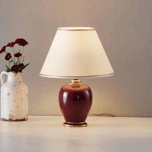 Austrolux stolna lampa Giardino Bordeaux 34cm keramika 24 karata