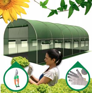 Veliki ojačani vrtni plastenik PREMIUM 3 × 6 m + POKLON
