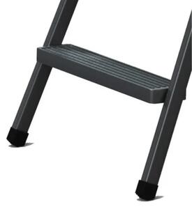 Crne čelične ljestve s 4 stepenice nosivosti 125 kg