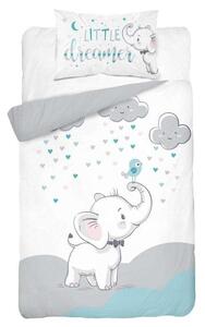 DETEXPOL Bambus posteljina za krevetić Elephant tirkizna Pamuk, Bambus, 100/135, 40/60 cm