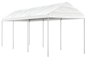 Sjenica s krovom bijela 6,69 x 2,28 x 2,69 m polietilen - Bijela / 6.69 x 2.28 x 2.69 m