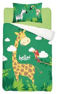DETEXPOL Posteljina za dječji krevetić Jungle zelena Pamuk, 100/135, 40/60 cm