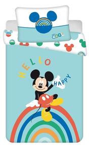 JERRY TKANINE Posteljina za krevetić Mickey rainbow baby Pamuk, 100/135, 40/60 cm