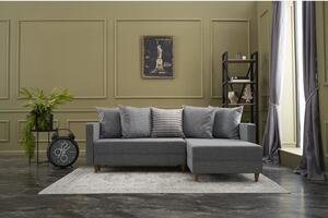 Atelier Del Sofa Kutna garnitura na razvlačenje AYDAM desna, svjetlo siva, Aydam Right - Light Grey