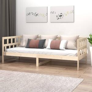 Dnevni ležaj od masivne borovine 90 x 200 cm - Smeđa / 90 x 200 cm