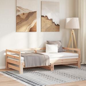 Dnevni krevet na izvlačenje bez madraca 90x190 cm - Smeđa / 90 x 190 cm