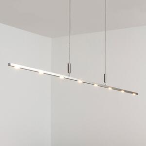 Quitani LED viseća svjetiljka Tolu, dužina 180 cm, prigušiva, prigušiva, Sivo, Dnevni boravak/blagovaonica, Metal, Objesite s više svjetala