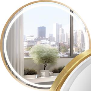 Ogledalo LED 80cm MMJ BRUSH GOLD