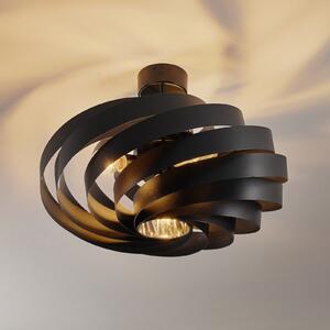 Domiluce Plafonjera Vento, crna, Ø 60 cm, metal, E27, prigušiva, Crno, Dnevni boravak/blagovaonica, Metal
