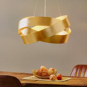 Marchetti Viseća lampa Pura sa zlatnim listićima, 60cm, 3x E27, prigušiva, Zlato / mjed, Dnevni boravak/blagovaonica, Metal