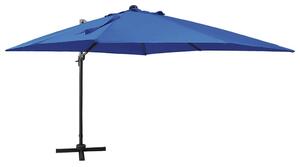 Konzolni vrtni suncobran sa stupom LED 300 cm azurnoplavi - Plava / N/A