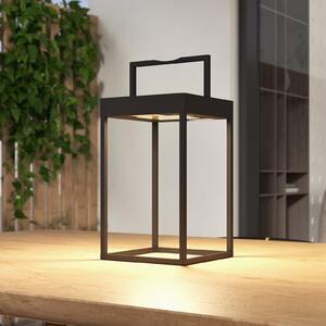 Lucande LED solarno svjetlo Lynzy, 38cm, crno, metal, IP65