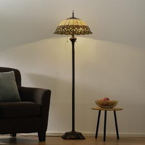 Frieda - podna lampa s Tiffany sjenilom