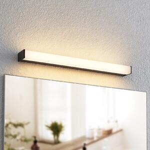 Lindby Ulisan LED kupaonska zidna svjetiljka, četvrtasta, 58,8 cm, Crno, kupaonica, Metal