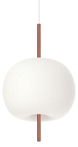 Kdln viseća lampa Kushi, bakar/bijela, Ø 16 cm, staklo
