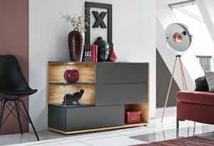 Zondo.hr Vitrina Seghill 28 ANWT Skom (antracyt + hrast wotan). Akcija -20%. 1024039