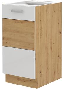Zondo.hr Donji kuhinjski ormarić Arryn 40 D 1F BB (Hrast artisan + bijeli sjaj). Akcija -8%. 1024680