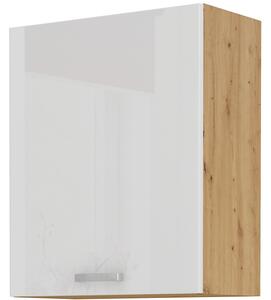 Zondo.hr Gornji kuhinjski ormarić- Arryn 60 G-72 1F (Hrast artisan + bijeli sjaj). 1024682