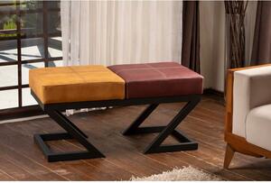 Atelier Del Sofa Tabure, Brda - Mustard, Claret Red