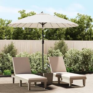 Vanjski suncobran s aluminijskim stupom 270 cm pješčano bijeli - Bijela / N/A