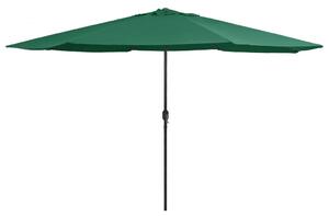 Vrtni suncobran s metalnim stupom 390 cm zeleni - Zelena / N/A