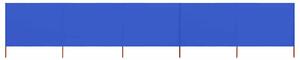 Vjetrobran s 5 panela od tkanine 600 x 120 cm azurno plavi - Plava / 600 x 120 cm