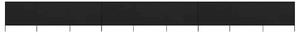 Vjetrobran s 9 panela od tkanine 1200 x 80 cm crni - Crna / 1200 x 80 cm