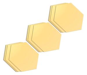 Set zidnih naljepnica 12 kom 17x20 cm Hexagons Gold - Ambiance