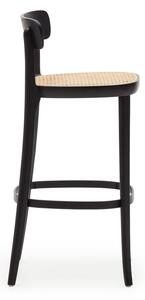 Crna barska stolica u dekoru jasena 99 cm Romane - Kave Home