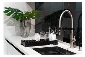 Crni ocjeđivač za suđe Vialli Design Livio Duo