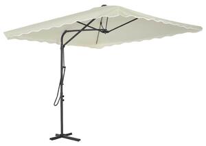 Vanjski suncobran s čeličnim stupom 250 x 250 cm boja pijeska - Bež / N/A