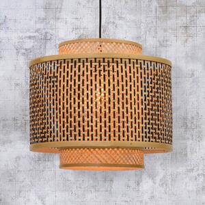 Good & Mojo GOOD MOJO Bhutan viseća lampa od bambusa Ø 40 cm, prigušiva, Drvo, Dnevni boravak/blagovaonica, Bambus