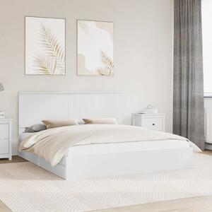 Krevet s od storage Bijelo 180 x 200 cm Konstruirano drvo - Bijela / 180 x 200 cm
