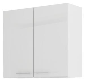 Zondo.hr Gornji kuhinjski ormarić- Lavera 80 G 72 2F (bijela + bijeli sjaj). 1032341