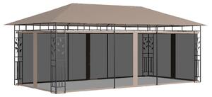 Sjenica s mrežom protiv komaraca 6x3x2,73 m smeđe-siva 180 g/m² - Tupe / 6 x 3 x 2.73 m