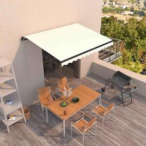 Tenda na ručno uvlačenje 350 x 250 cm krem - Krema / 350 x 250 cm