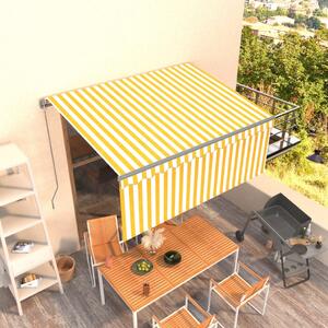 Tenda na ručno uvlačenje s roletom 3 x 2,5 m žuto-bijela - Žuta / 3 x 2.5 m