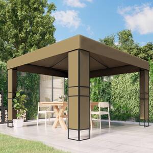 Sjenica s dvostrukim krovom 3 x 3 x 2,7 m smeđe-siva 180 g/m² - Tupe / 3 x 3 m