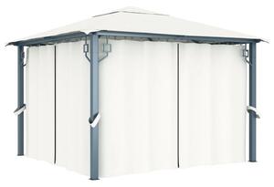 Sjenica sa zastorom 300 x 300 cm krem aluminijum - Krema / 300 x 300 cm
