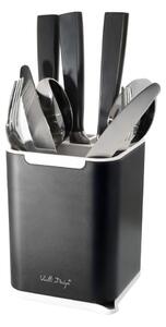 Crni stalak za pribor za jelo Vialli Design Cutlery