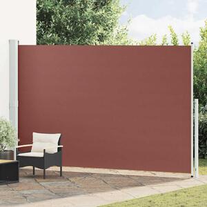 Uvlačiva bočna tenda za terasu 220 x 500 cm smeđa - Smeđa / 220 x 500 cm