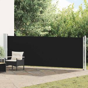 Uvlačiva bočna tenda za terasu 140 x 600 cm crna - Crna / 140 x 600 cm