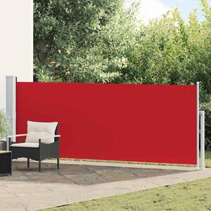 Uvlačiva bočna tenda za terasu 140 x 500 cm crvena - Crvena / 140 x 500 cm