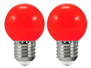 SET 2x LED Žarulja PARTY E27/0,5W/36V crvena