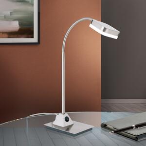 Tobias LED stolna lampa, mat nikal