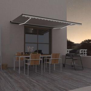 Tenda na ručno uvlačenje s LED svjetlima 500x300 cm krem - Krema / 500 x 300 cm