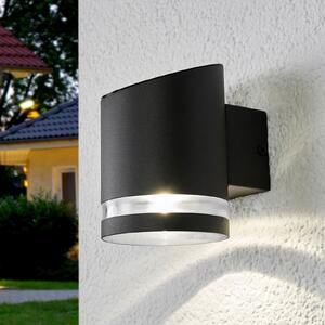 Lindby Melinda LED solarna vanjska zidna svjetiljka, 9 cm, nehrđajući čelik