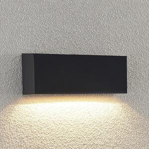 Lindby LED vanjska zidna svjetiljka Jarte, 24 cm, donja, siva, IP65