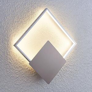 Lindby LED zidna lampa Anays, 32 cm x 32 cm, krom/prozirno