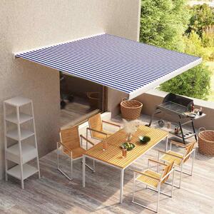Tenda Gornji suncobran platno i bijelo 400x300 cm - Plava